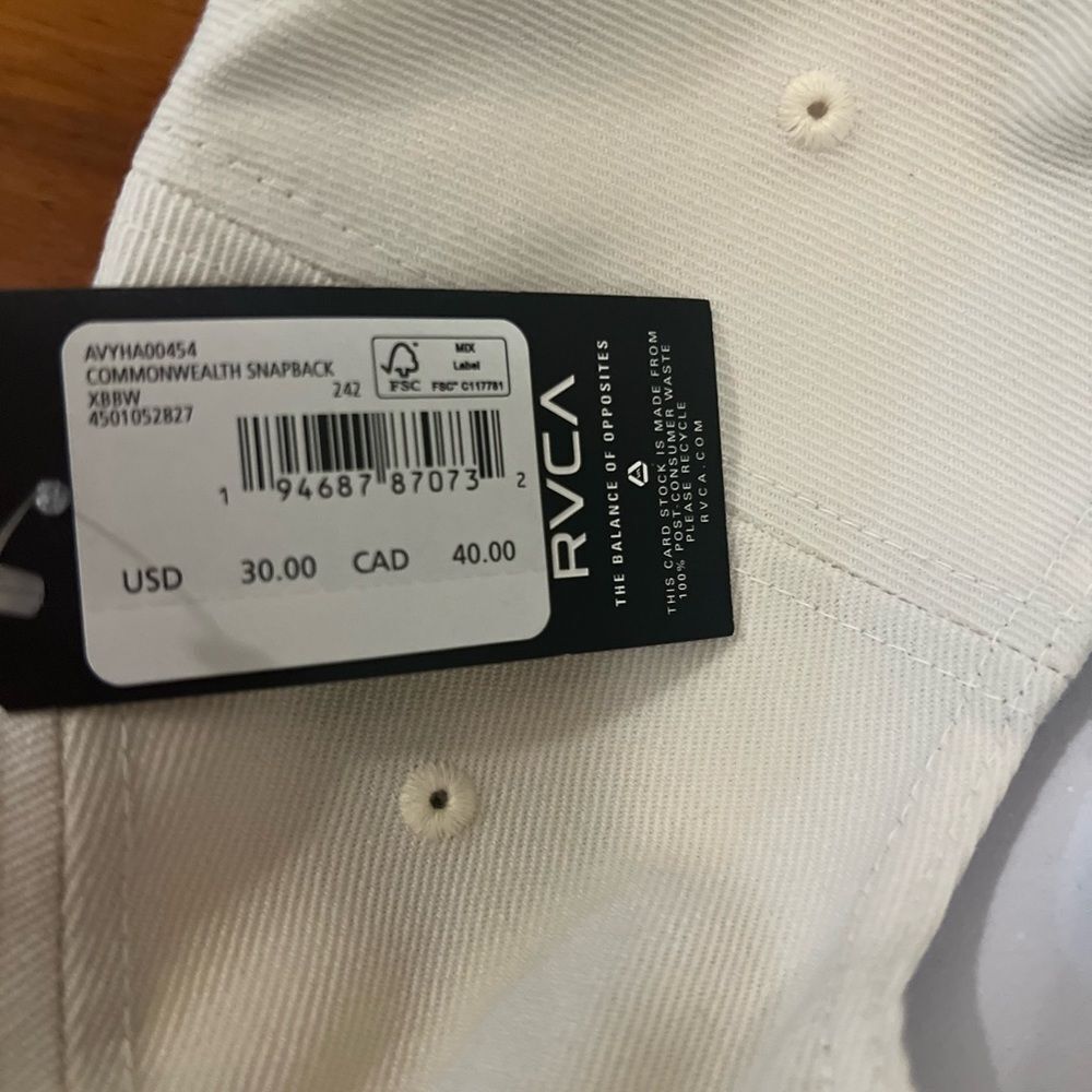 RVCA Commonweath Snapback Hat - Picture 3 of 4